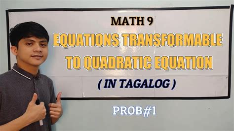 Equation in Tagalog.